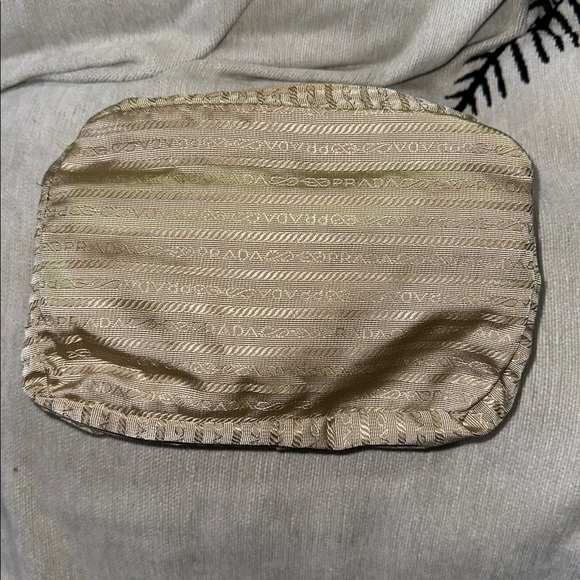 Prada Milano Tan Nylon Crossbody Bag long adjustable strap silver hardware - Picture 13 of 15